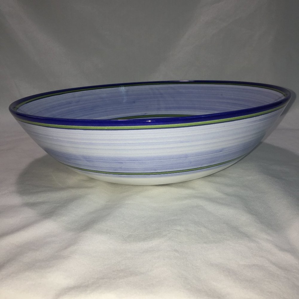 Pascal Ravello Hand Painted Serving Bowl Made in Italy Blues